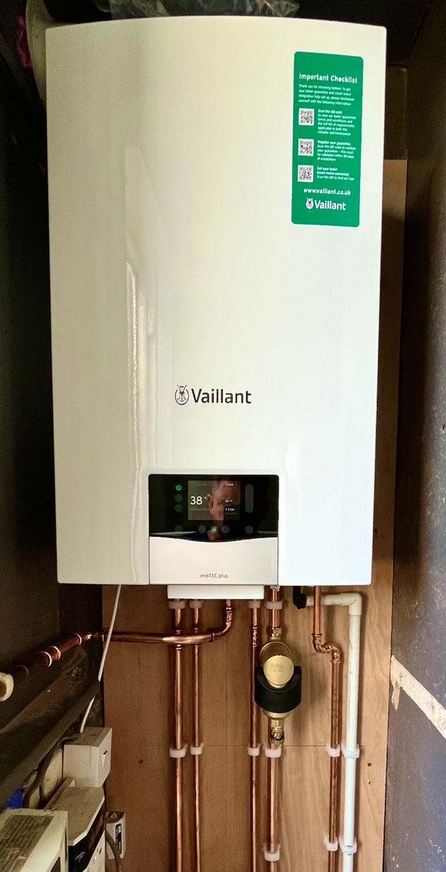 Completed Vaillant boiler installation