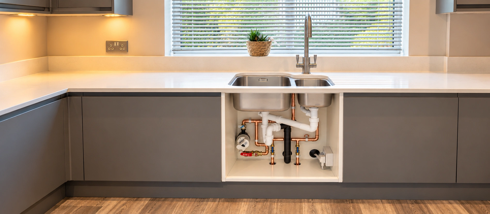 Plumber carrying out plumbing work in Leeds